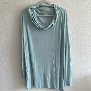 Bordeaux Light Teal Cowl Neck Sweater - Size XL